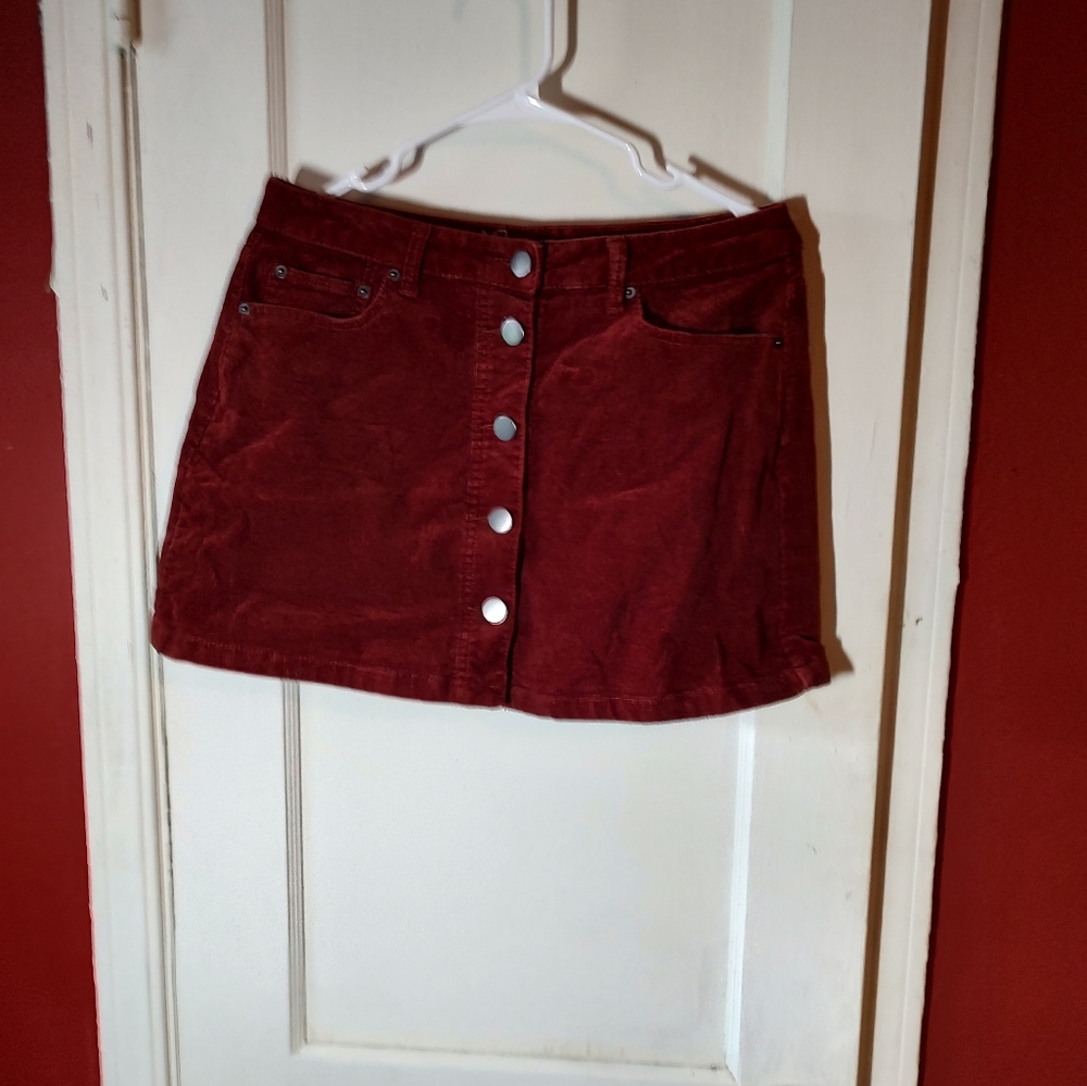 No Boundaries Juniors High Rise Skirt Corduroy